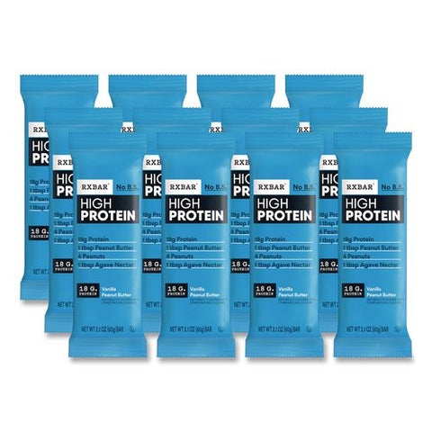 High Protein Vanilla Peanut Butter Bars, 2.1 Oz, 12/box