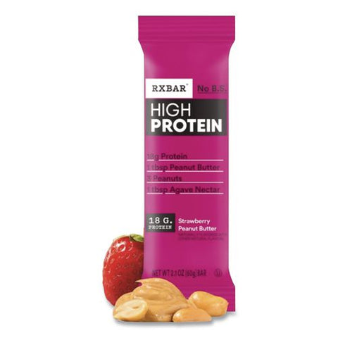 High Protein Strawberry Peanut Butter Bars, 2.1 Oz, 12/box