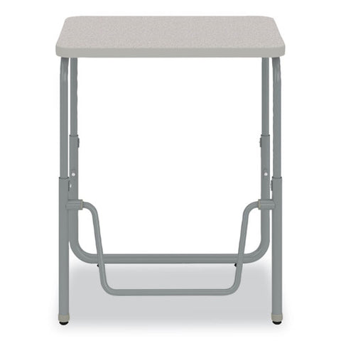 Alphabetter 2.0 Height-adjustable Student Desk With Pendulum Bar, 27.75 X 19.75 X 22 To 30, Pebble Gray