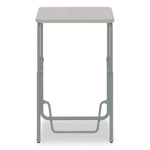 Alphabetter 2.0 Height-adjustable Student Desk With Pendulum Bar, 27.75" X 19.75" X 29" To 43", Pebble Gray