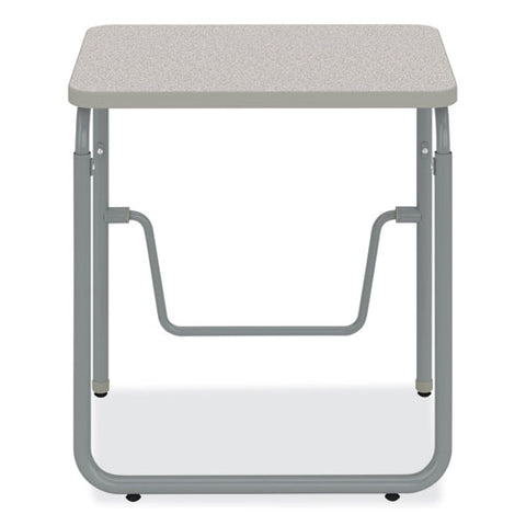 Alphabetter 2.0 Height-adjustable Student Desk With Pendulum Bar, 27.75" X 19.75" X 29" To 43", Pebble Gray