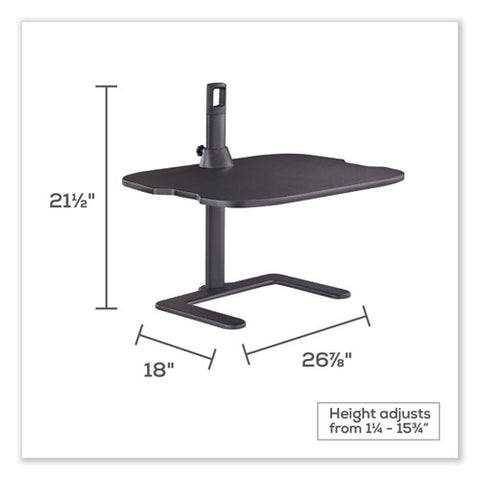 Stance Height-adjustable Laptop Stand, 26.9 X 18 X 1.25 To 15.75, Black, Supports 15 Lbs