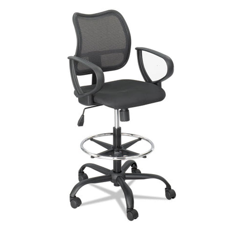 Vue Series Mesh Extended-height Chair, Supports Up To 250 Lb, 23" To 33" Seat Height, Black Fabric