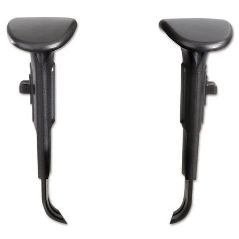 Adjustable T-pad Arms For Safco Alday And Vue Series Task Chairs And Stools, 3.5 X 10.5 X 14, Black, 2/set