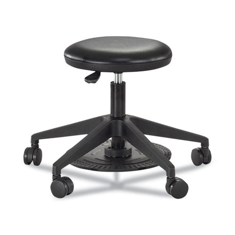 Lab Stool, Backless, Supports Up To 250 Lb, 19.25" To 24.25" Seat Height, Black