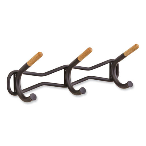 Family Coat Wall Rack, 3 Hook, 18.5w X 6.25d X 7.25h, Cream