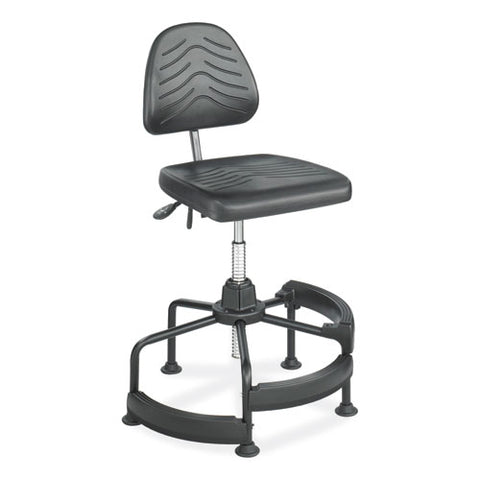 Task Master Deluxe Industrial Chair, Supports Up To 250 Lb, 17" To 35" Seat Height, Black