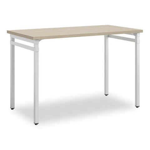 Ready Home Office Desk, 45.5" X 23.5" To 29.5", Beige/white