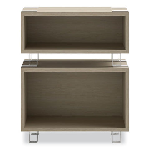 Ready Home Office Large Stackable Storage, 1-shelf, 24w X 12d X 17.25h, Beige/white