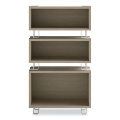 Ready Home Office Large Stackable Storage, 1-shelf, 24w X 12d X 17.25h, Beige/white