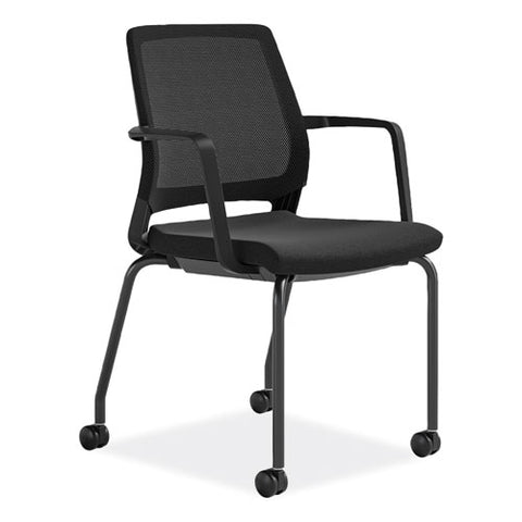 Medina Guest Chair, Supports Up To 275 Lb, 18" Seat Height, Black Seat/back/base