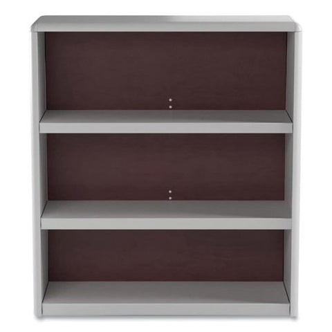 Valuemate Economy Bookcase, Three-shelf, 31.75w X 13.5d X 41h, Gray