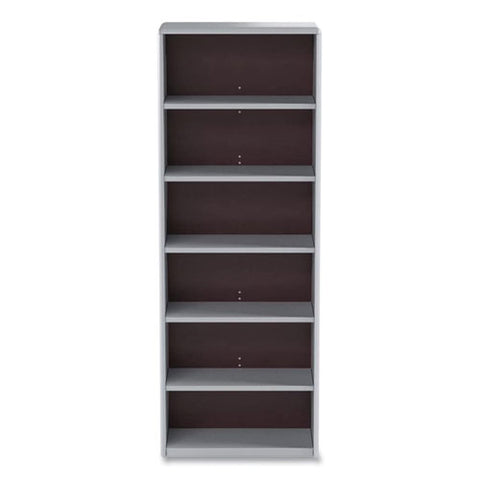 Valuemate Economy Bookcase, Six-shelf, 31.75w X 13.5d X 80h, Gray