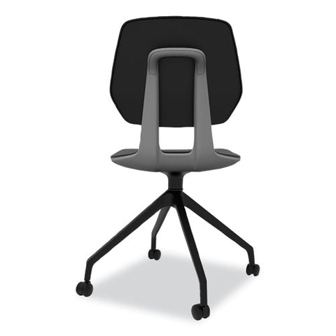 Commute Guest Chair, 25" X 25" X 34.25", Black Seat, Black Back, Black Base