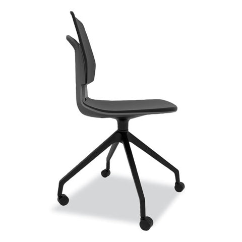 Commute Guest Chair, 25" X 25" X 34.25", Black Seat, Black Back, Black Base