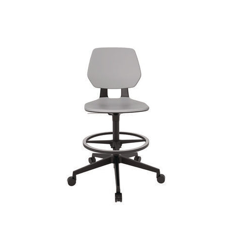 Commute Extended Height Task Chair, Supports Up To 275 Lbs, 18.25" To 22.25" Seat Height, Gray/black