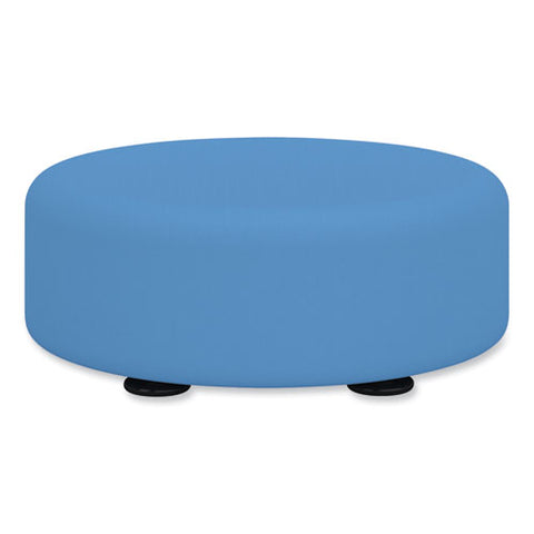 Learn 15" Round Vinyl Floor Seat, 15" X 15" X 5.75", Baby Blue