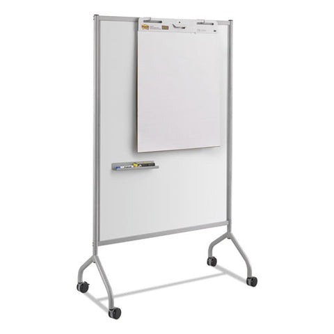 Impromptu Whiteboard Collaboration Screen, 36" X 60", White Surface, Gray Metal/plastic Frame