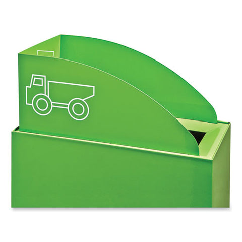 Mixx Recycling Center Lid, Topper Style, 9.87w X 19.87d X 0.62h, Green