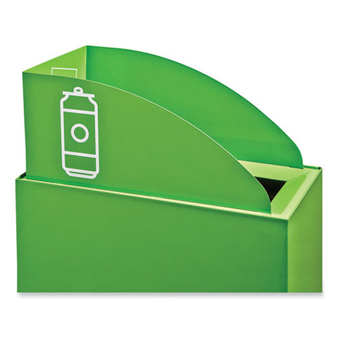 Mixx Recycling Center Lid, Topper Style, 9.87w X 19.87d X 0.62h, Green