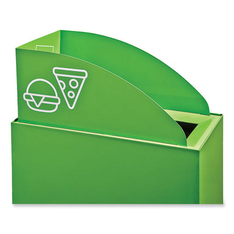 Mixx Recycling Center Lid, Topper Style, 9.87w X 19.87d X 0.62h, Green