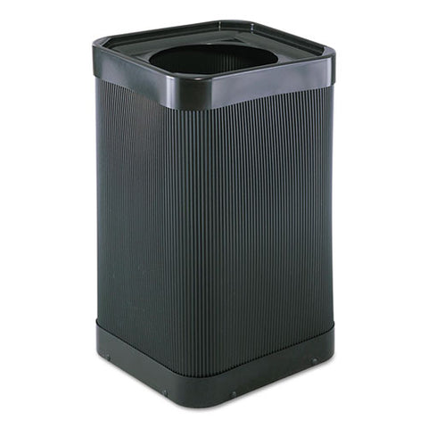 At-your-disposal Top-open Receptacle, 38 Gal, Polyethylene, Black