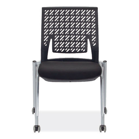 Thesis Training Chair With Flex Back, Supports Up To 250 Lb, 18" Seat Height, Black Seat, Gray Base, 2/carton