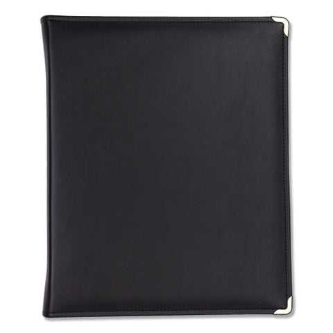 Classic Collection Zipper Ring Binder, 3 Rings, 1.5" Capacity, 11 X 8.5, Black