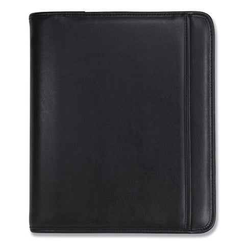 Professional Zippered Pad Holder/ring Binder, Pockets, Writing Pad, Vinyl Black