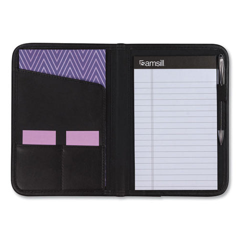 Professional Padfolio, 3/4w X 9 1/4h, Open Style, Black