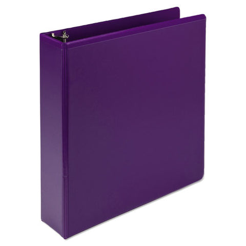 Earth's Choice Plant-based Economy Round Ring View Binders, 3 Rings, 1.5" Capacity, 11 X 8.5, Purple, 2/pack