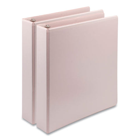 Earth's Choice Plant-based Boho D-ring View Binders, 1.5" Capacity, 11 X 8.5, Rose, 2/pack