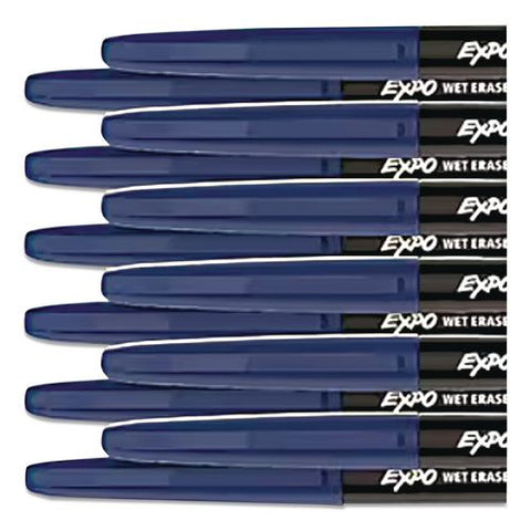 Wet Erase Marker, Fine Bullet Tip, Blue, 144/carton