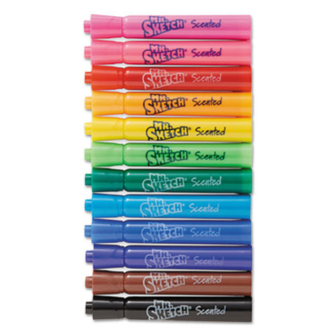 Scented Watercolor Marker Classroom Set, Broad Chisel Tip, Assorted Colors, 192/set