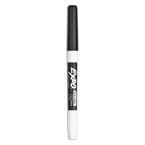 Low-odor Dry-erase Marker Value Pack, Fine Bullet Tip, Black, 36/box