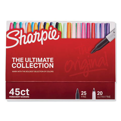 Permanent Markers Ultimate Collection, Assorted Tip Sizes/types, Assorted Colors, 45/pack