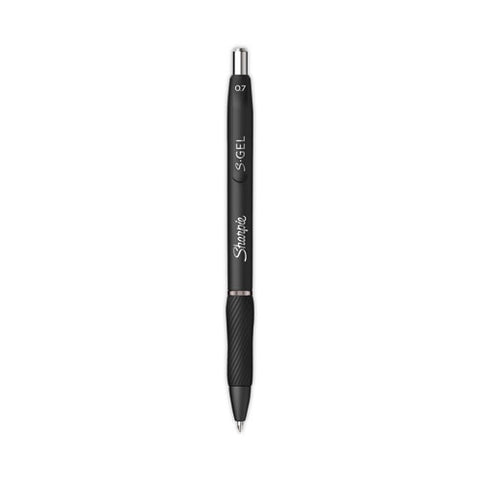 S-gel High-performance Gel Pen, Retractable, Medium 0.7 Mm, Blue Ink, Black Barrel, 36/pack