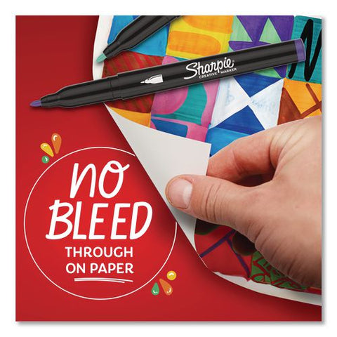 Creative Markers, Fine Bullet Tip, Assorted, 12/pack