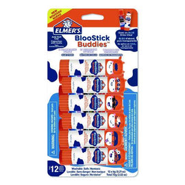Bloostick Buddies And Disappearing Purple Glue Stick Combo Pack, 0.21 Oz, Dries Clear, 12/pack