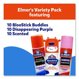 Glue Stick Variety Pack, 0.21 Oz, Dries Clear, 30/pack