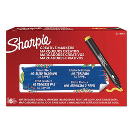 Creative Markers, Bullet Tip, Yellow, 6/pack