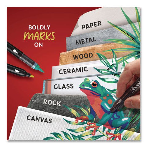 Water-based Paint Markers, Bullet Tip, Purple, 6/box