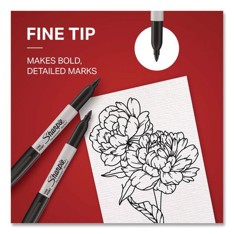 Fine Tip Permanent Marker, Black