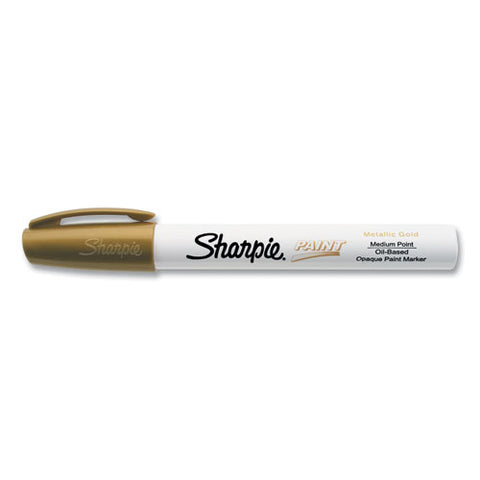 Permanent Paint Marker, Medium Bullet Tip, Gold