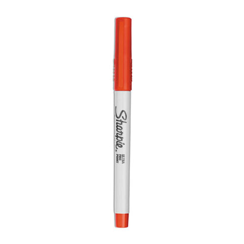 Ultra Fine Tip Permanent Marker, Ultra-fine Needle Tip, Red, Dozen