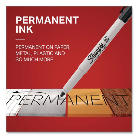 Ultra Fine Tip Permanent Marker, Ultra-fine Tip, Assorted Colors, 8/pack