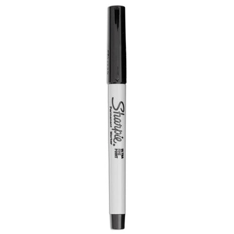 Ultra Fine Tip Permanent Marker, Ultra-fine Needle Tip, Black, 5/pack