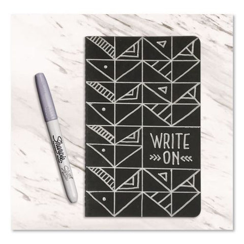 Metallic Fine Point Permanent Markers, Fine Bullet Tip, Metallic Silver, 48/carton