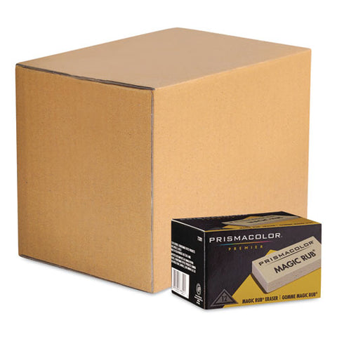 Maguc Rub Eraser, For Pencil/ink Marks, Rectangular Block, Medium, Off-white, 432/carton