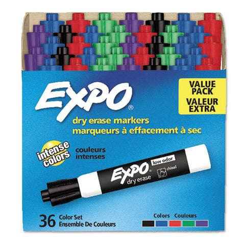 Low-odor Dry-erase Marker, Broad Chisel Tip, Black